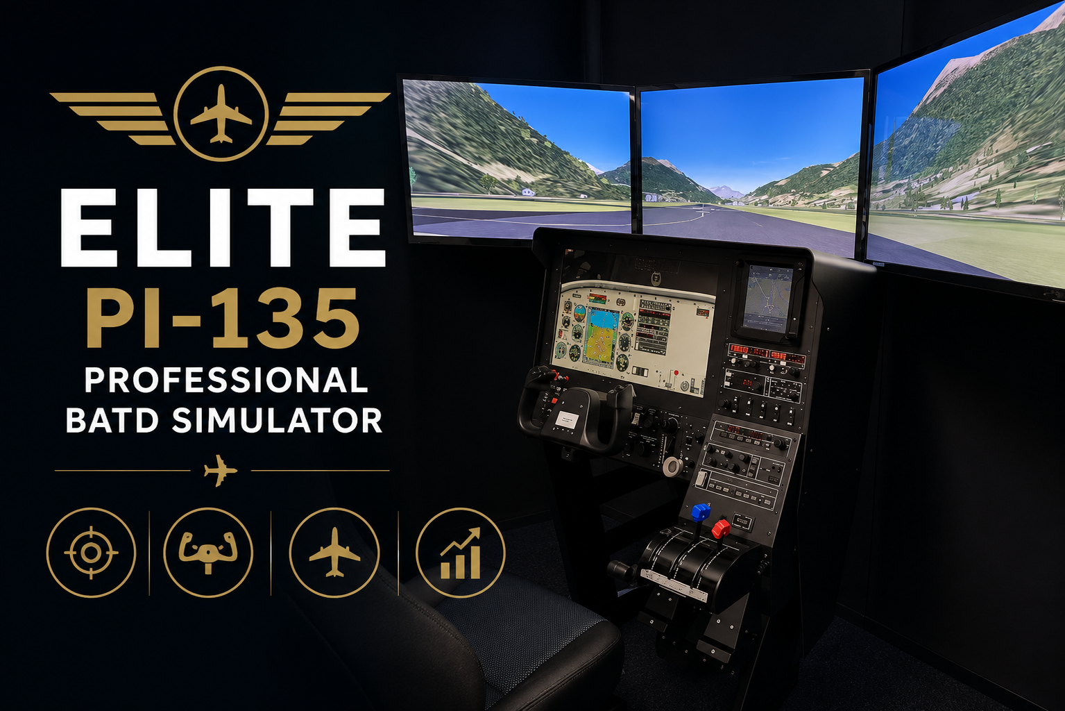 ELITE PI-135 BATD Professional Simulator - - FR Flight Training School™ - Georgetown Texas, Austin Texas area ELITE PI-135 BATD Professional Simulator - - FR Flight Training School™ - Georgetown Texas, Austin Texas area